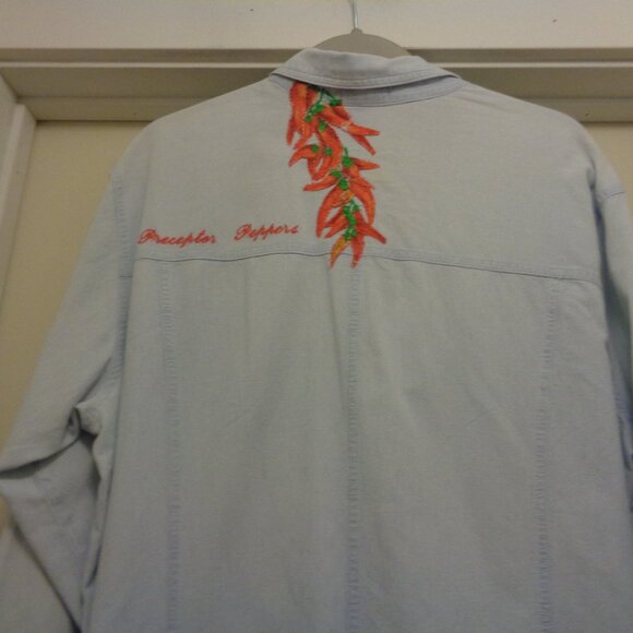 VINTAGE RETRO SOUTHWEST CHILIS WAITERESS WORK SHIRT JEANNE X L - Picture 9 of 10